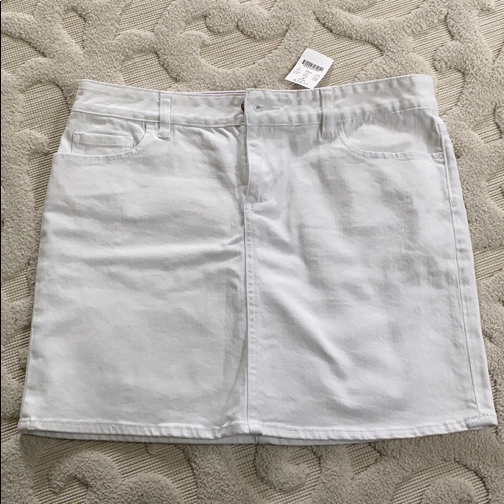 NWT J.Crew white stretch mini skirt
